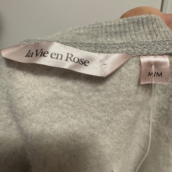 💎  La Vie en Rose Quilted Sweatshirt Grey - Picture 5 of 10